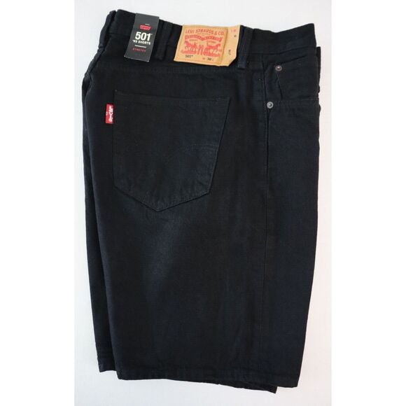 Levi's 501 (365120040) Men's Sz 38 Black '93 Stretch 9" Denim Jean Shorts - Picture 5 of 7